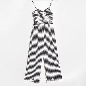 NWT ASOS Bershka ruched front striped jumpsuit in multi XS